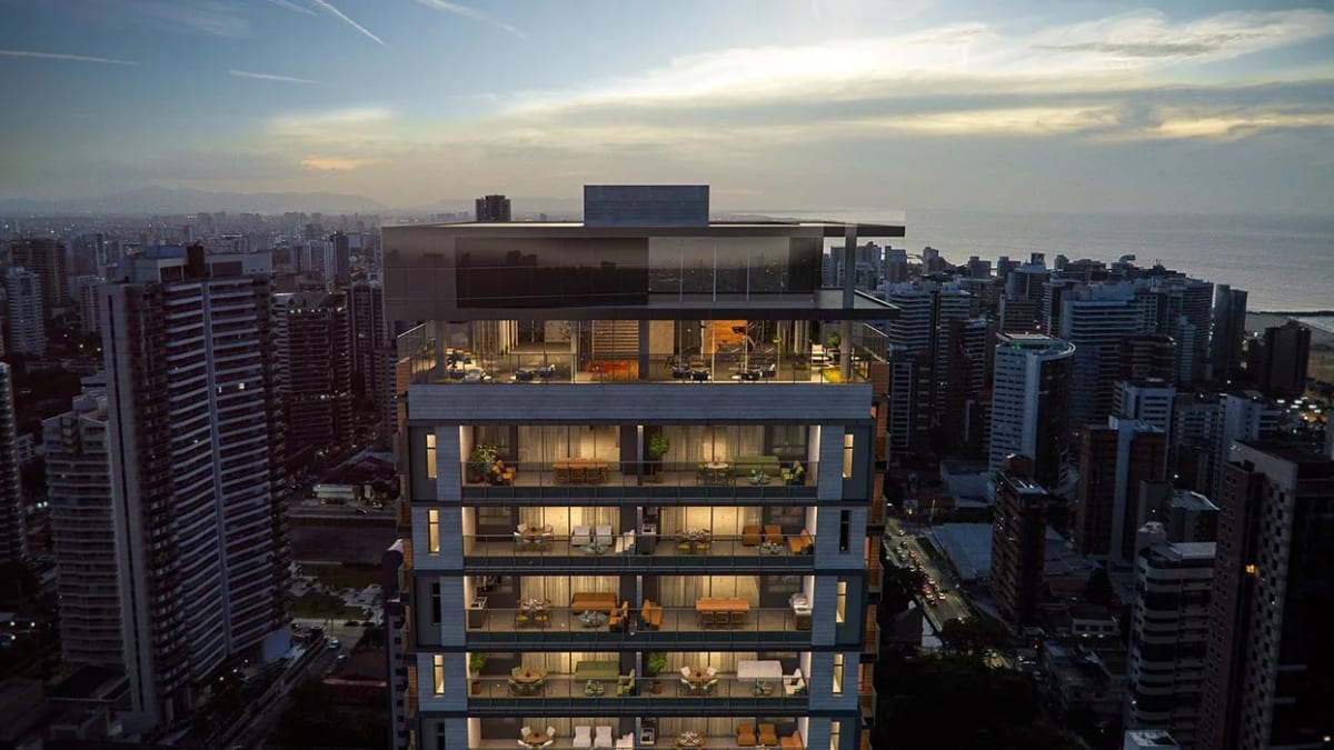 Architectural view showing the height of the Altana Meireles tower
