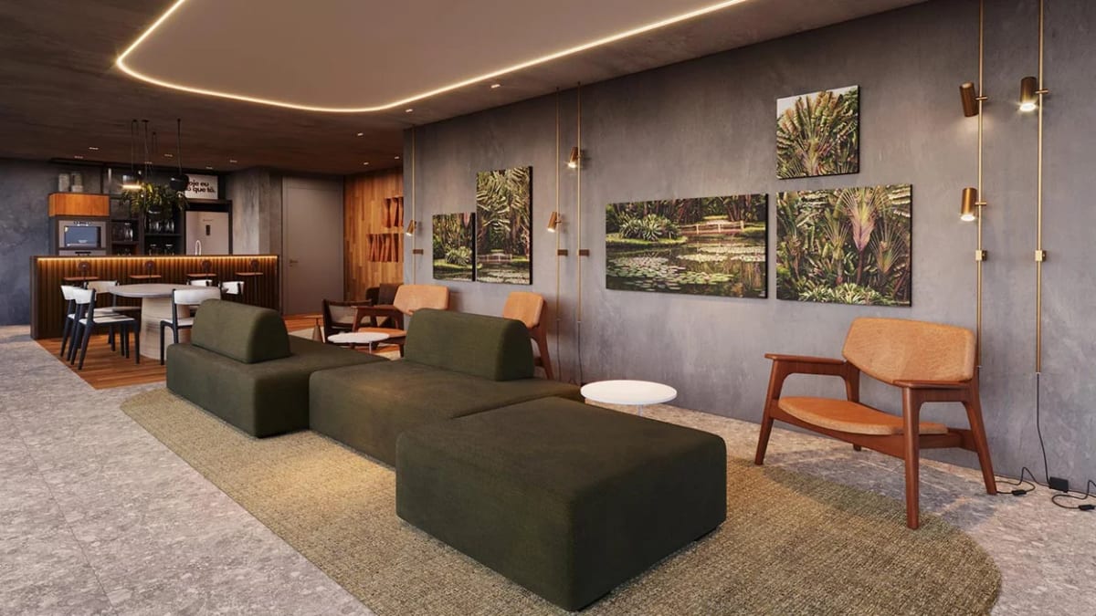 Resident lounge with contemporary seating