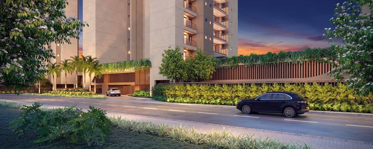 Bothanic Residence — building entrance and base