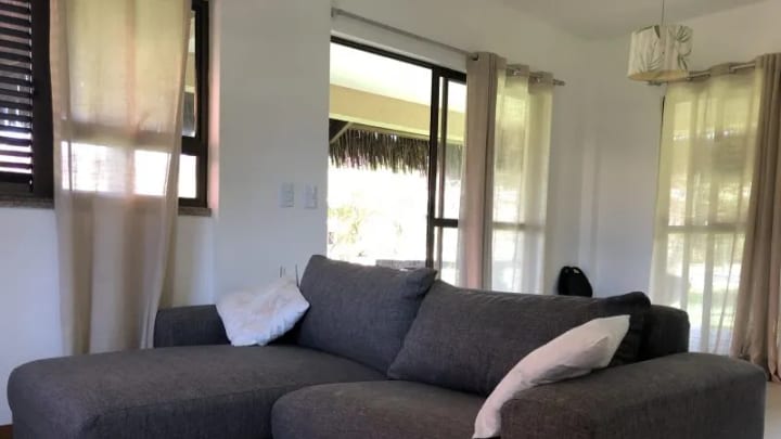 Sofa in the furnished living room
