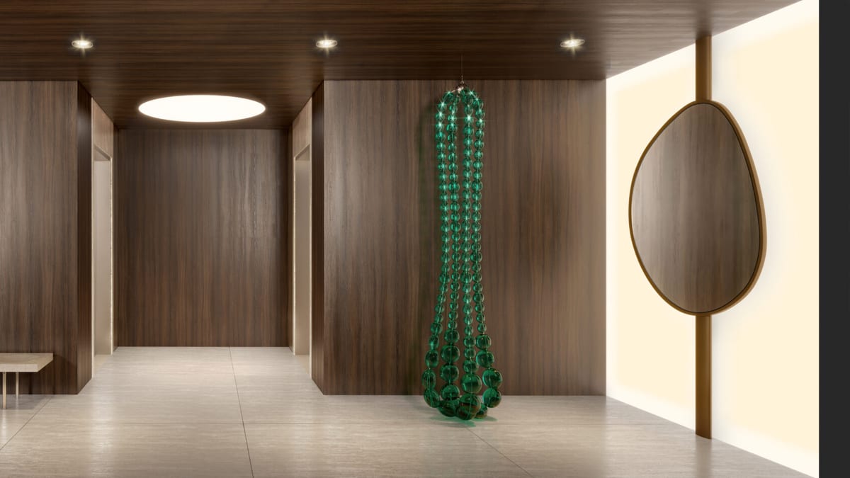 Underground lift hall at Edge Condominium