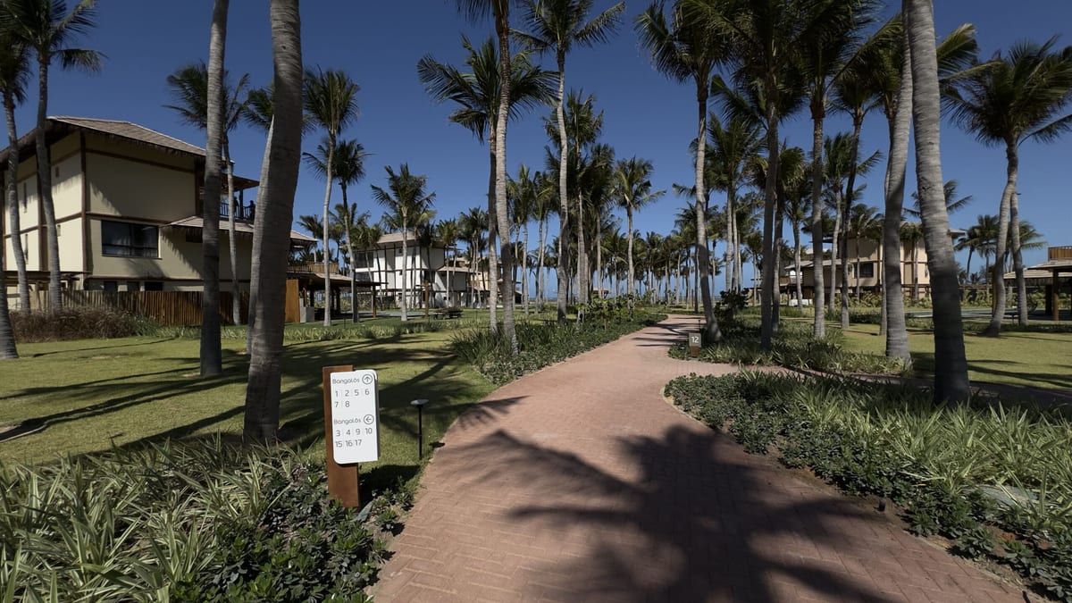 Fortim Eco Village — Landscaped paths among the bungalows
