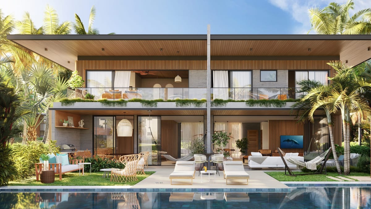 View across a 502 m² Ocean Garden residence